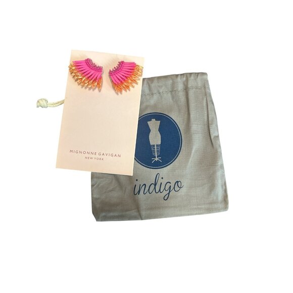 Mignonne Gavigan Mini Madeline Earrings Pink BRAND NEW RETAIL $150 - Picture 8 of 8